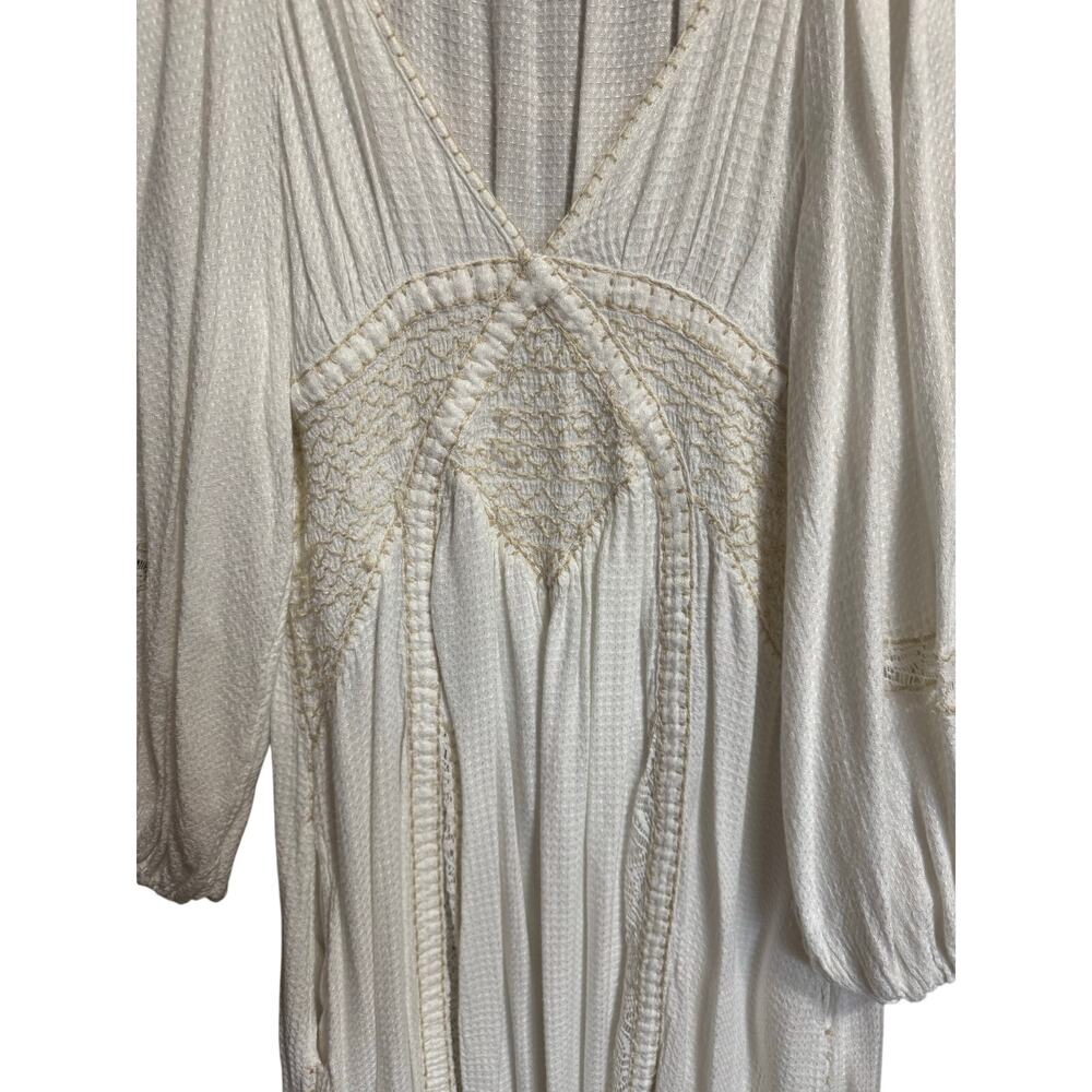 Free People Southwest Lace Maxi Dress Long Sleeve White Size Medium - Picture 7 of 16
